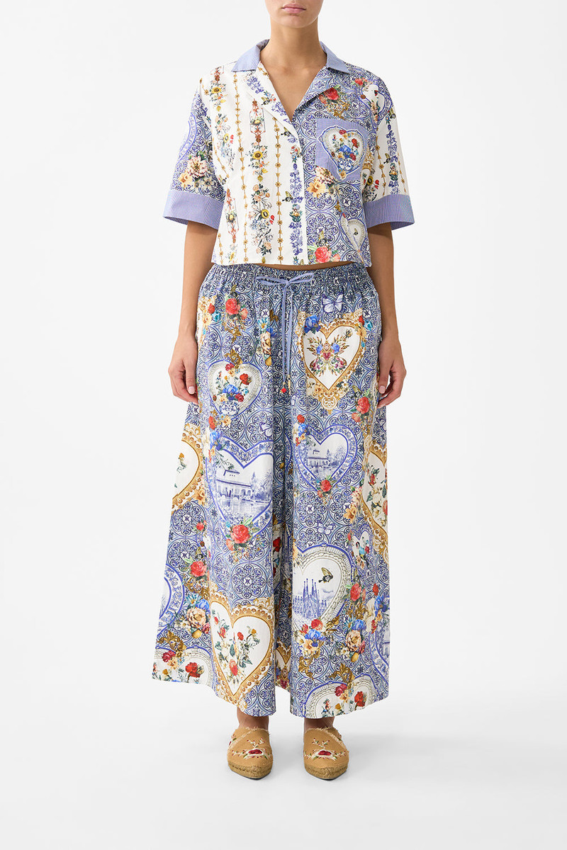 CAMILLA WIDE LEG ELASTIC WAIST PANT outlook
