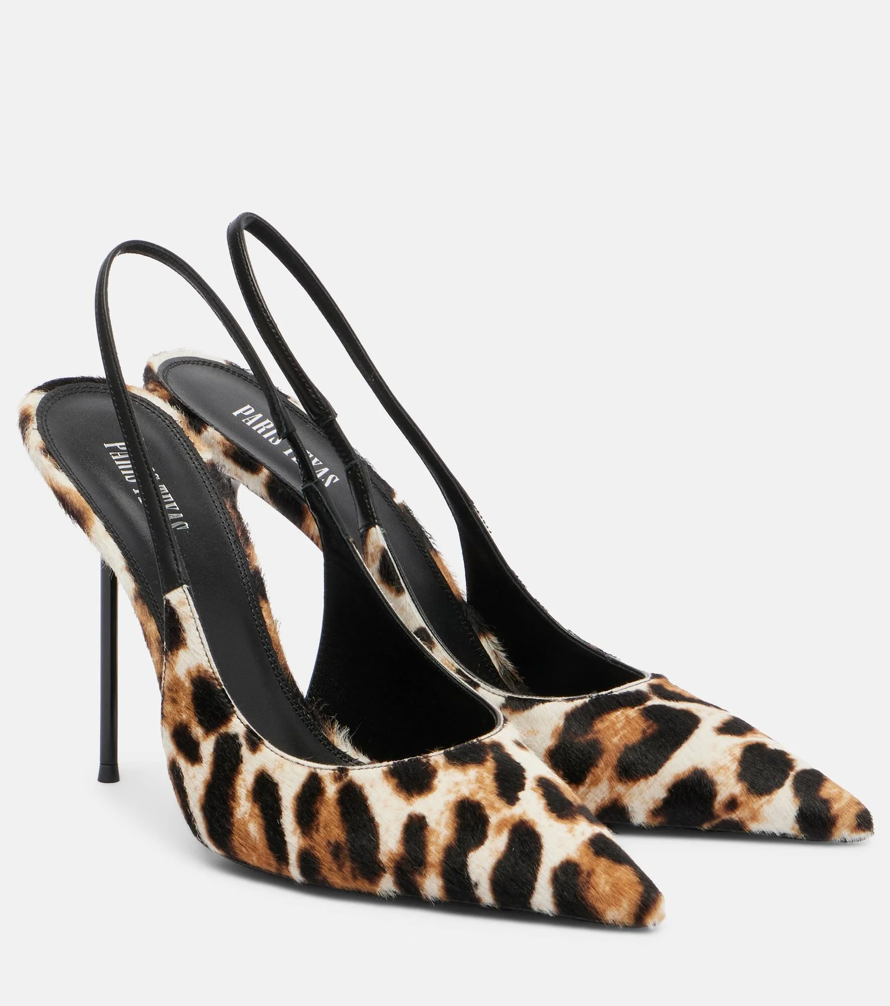 Lidia 105 leopard-print calf hair slingback pumps - 1