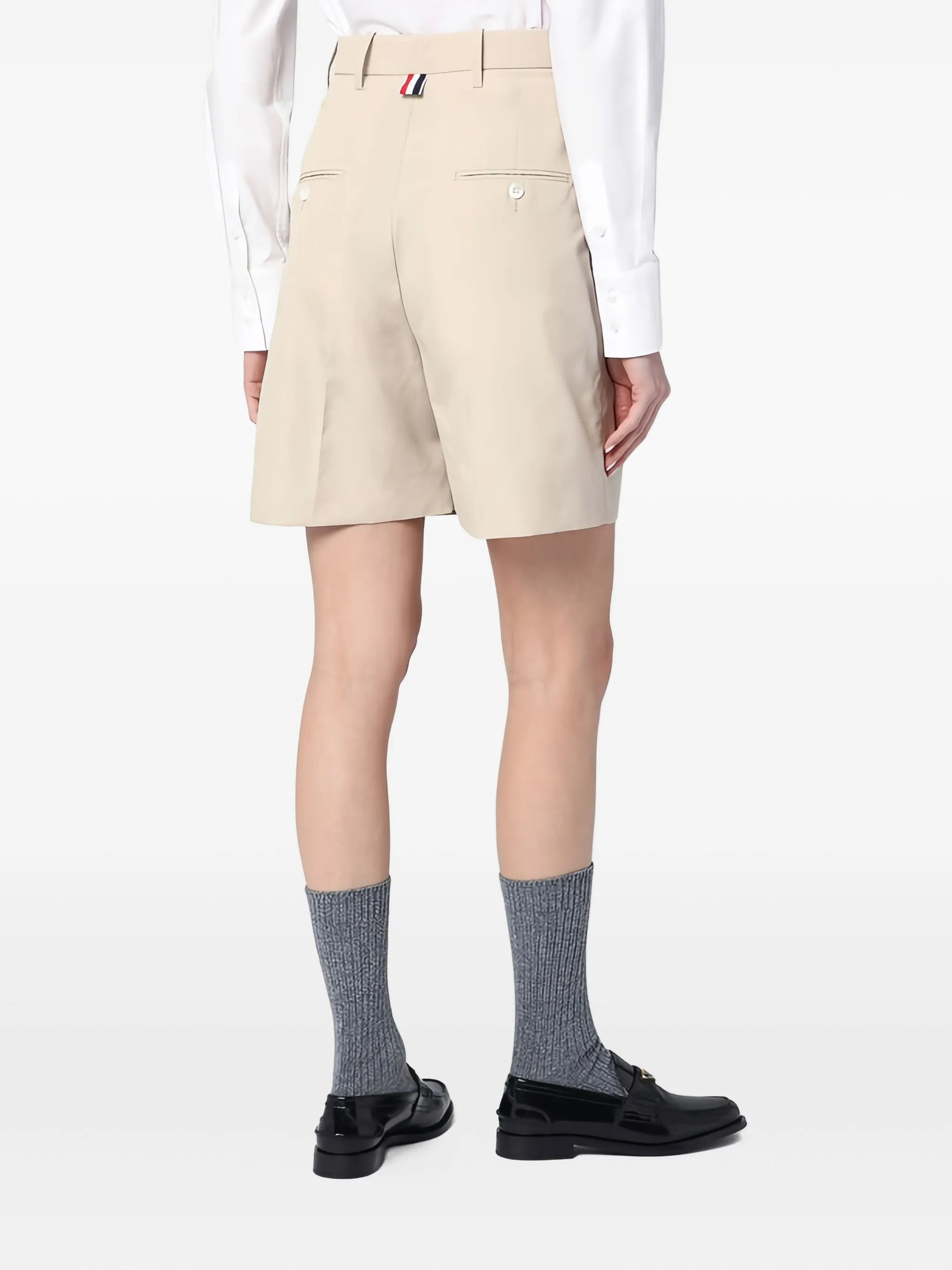 high-waist pleated shorts - 4