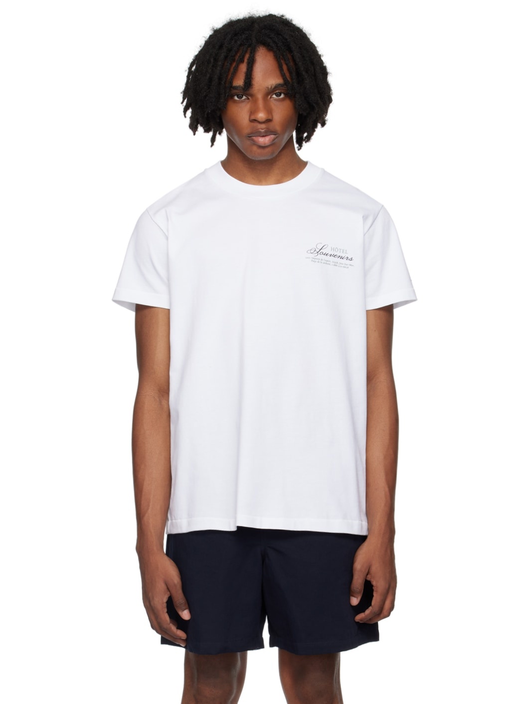 White JJJJound Edition 'Hôtel Souvenirs' T-Shirt - 1