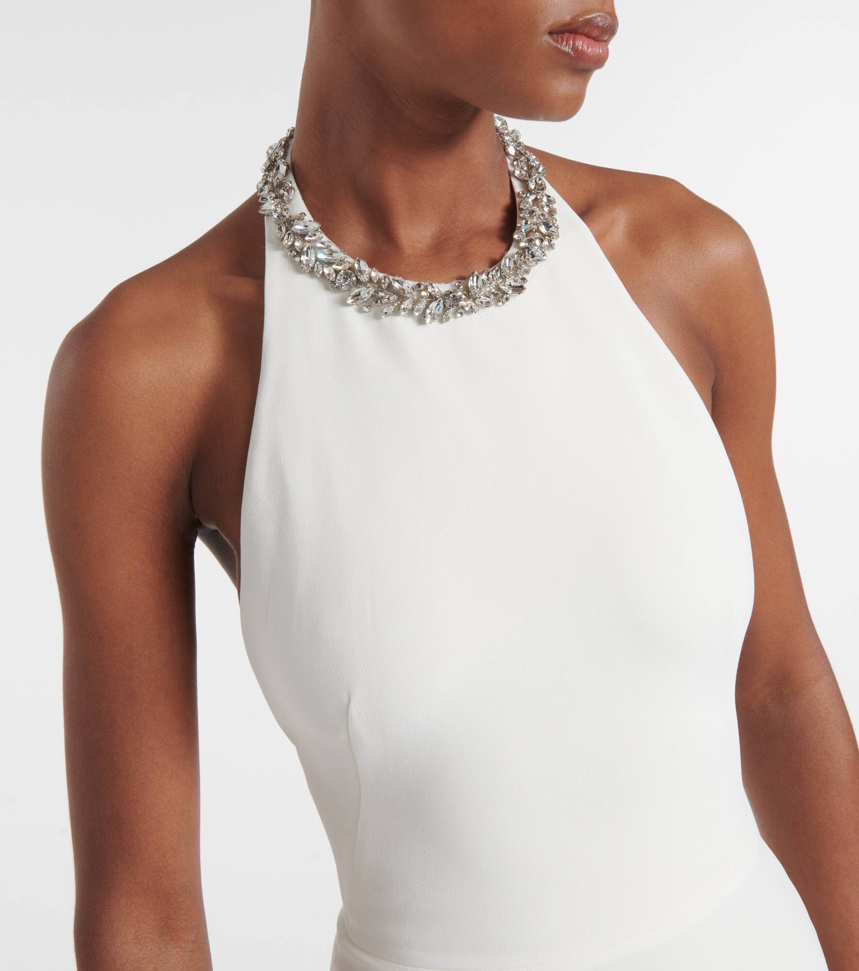 Crystal-embellished open-back gown - 4