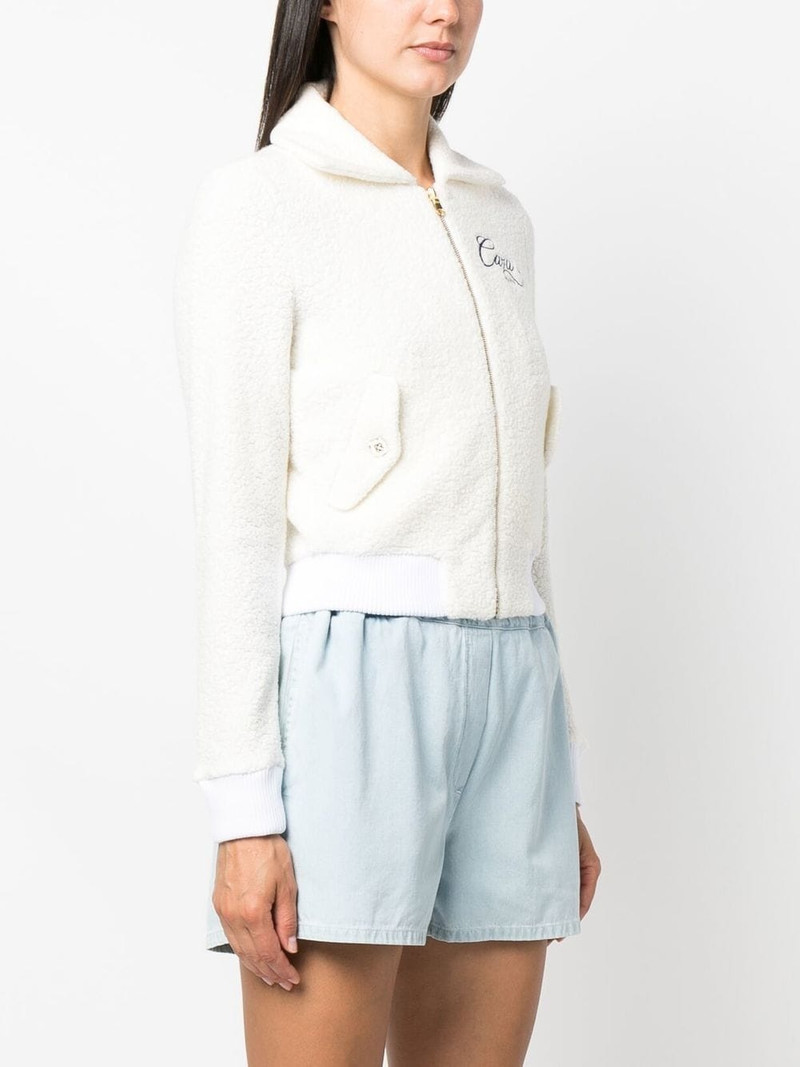 embroidered-logo zip-fastening jacket 3