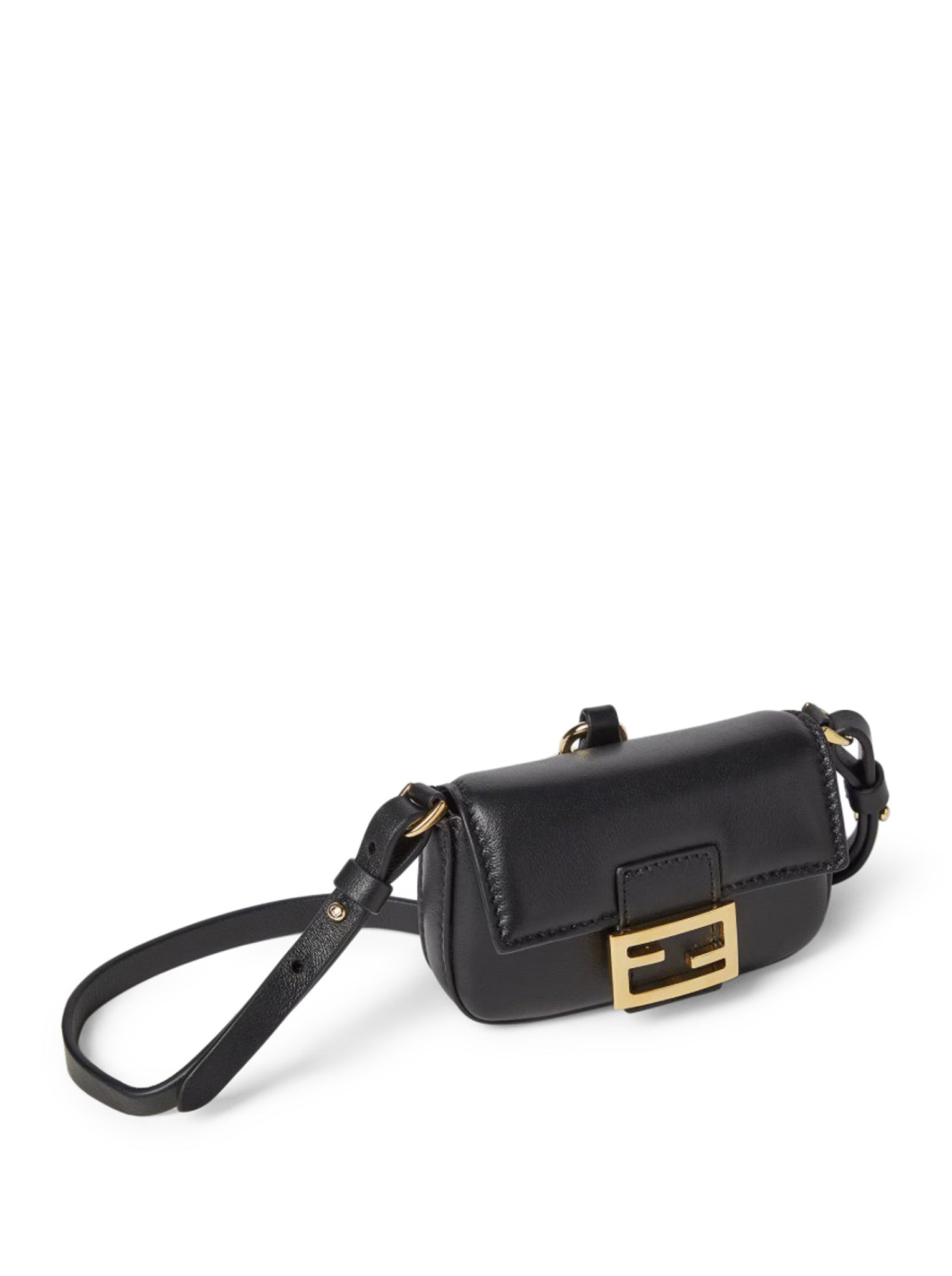 NANO BAGUETTE CHARM IN BLACK NAPPA - 3