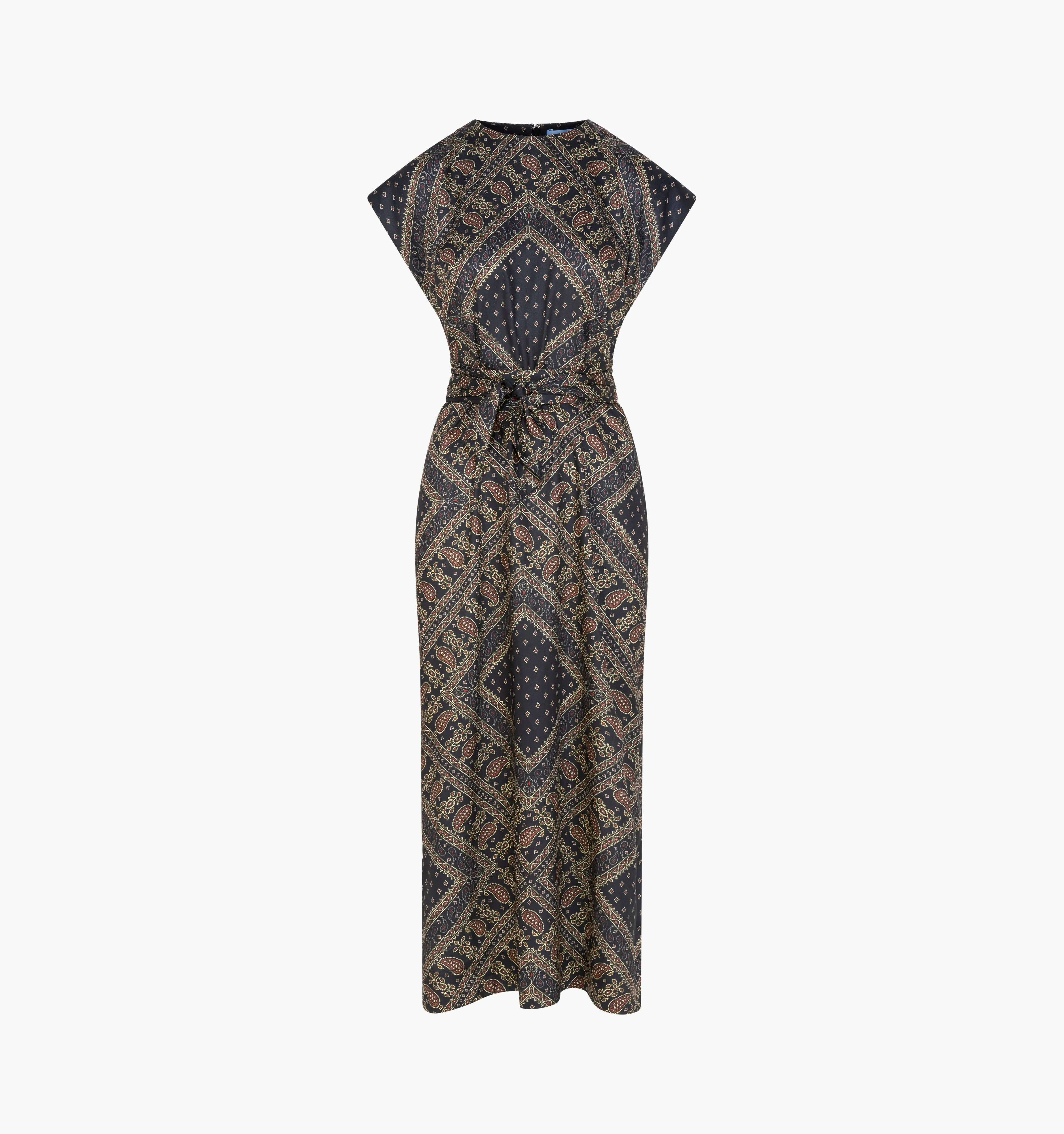 The Dris Dress - Carnaby Scarf Black - 1