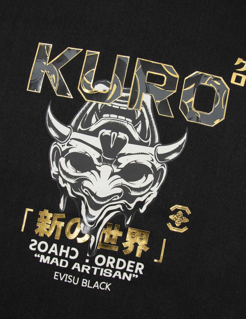 Dripping Hannya Skull Print Denim Shirt 10