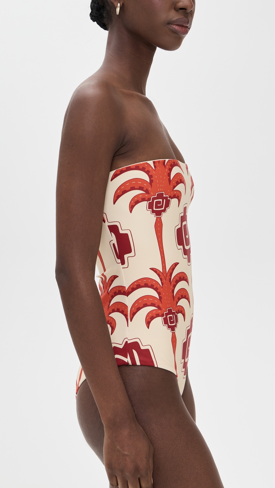 Ecru/Red/ Wine Alta Mar One Piece - 3
