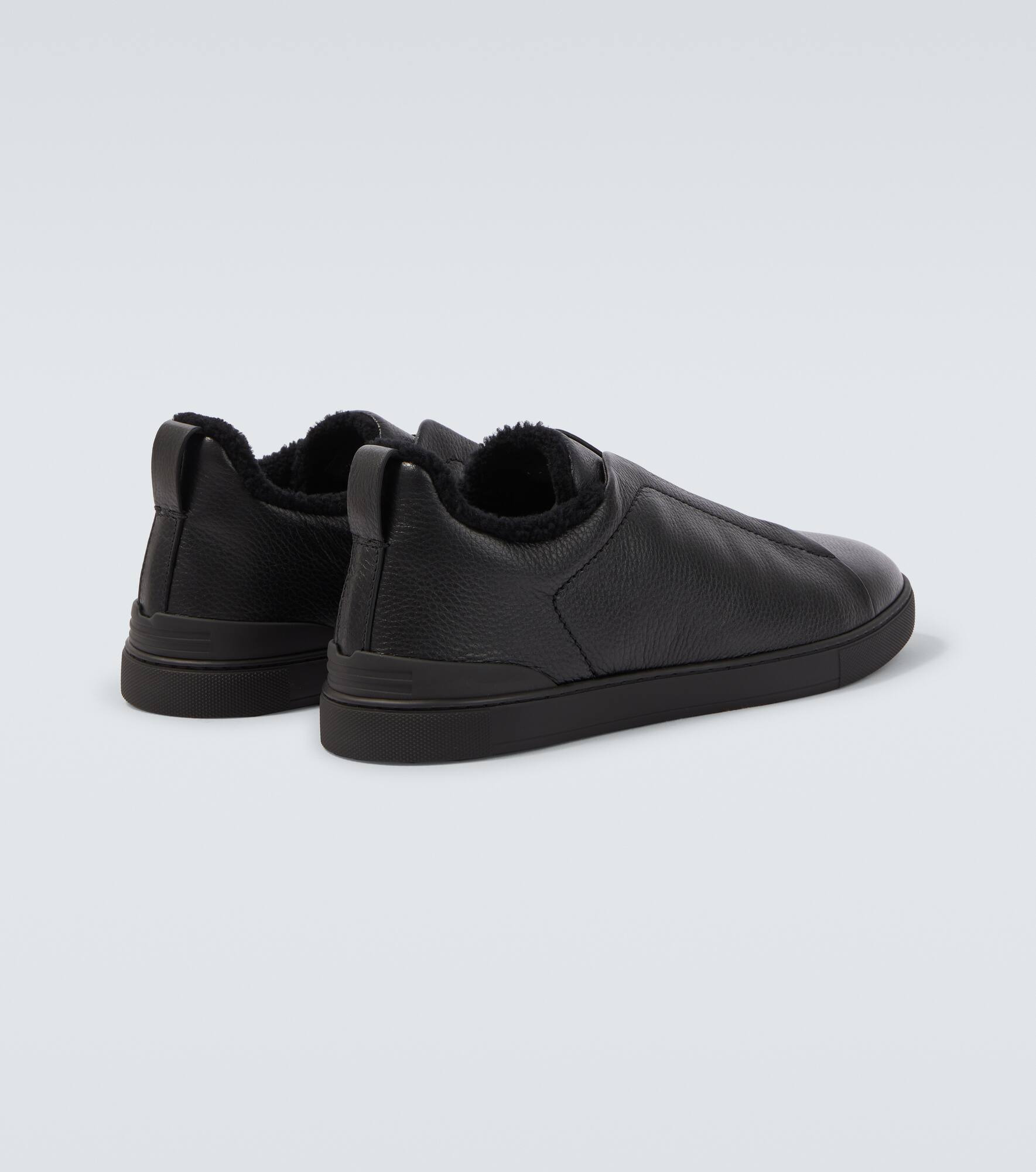 Triple Stitch shearling-lined sneakers - 6
