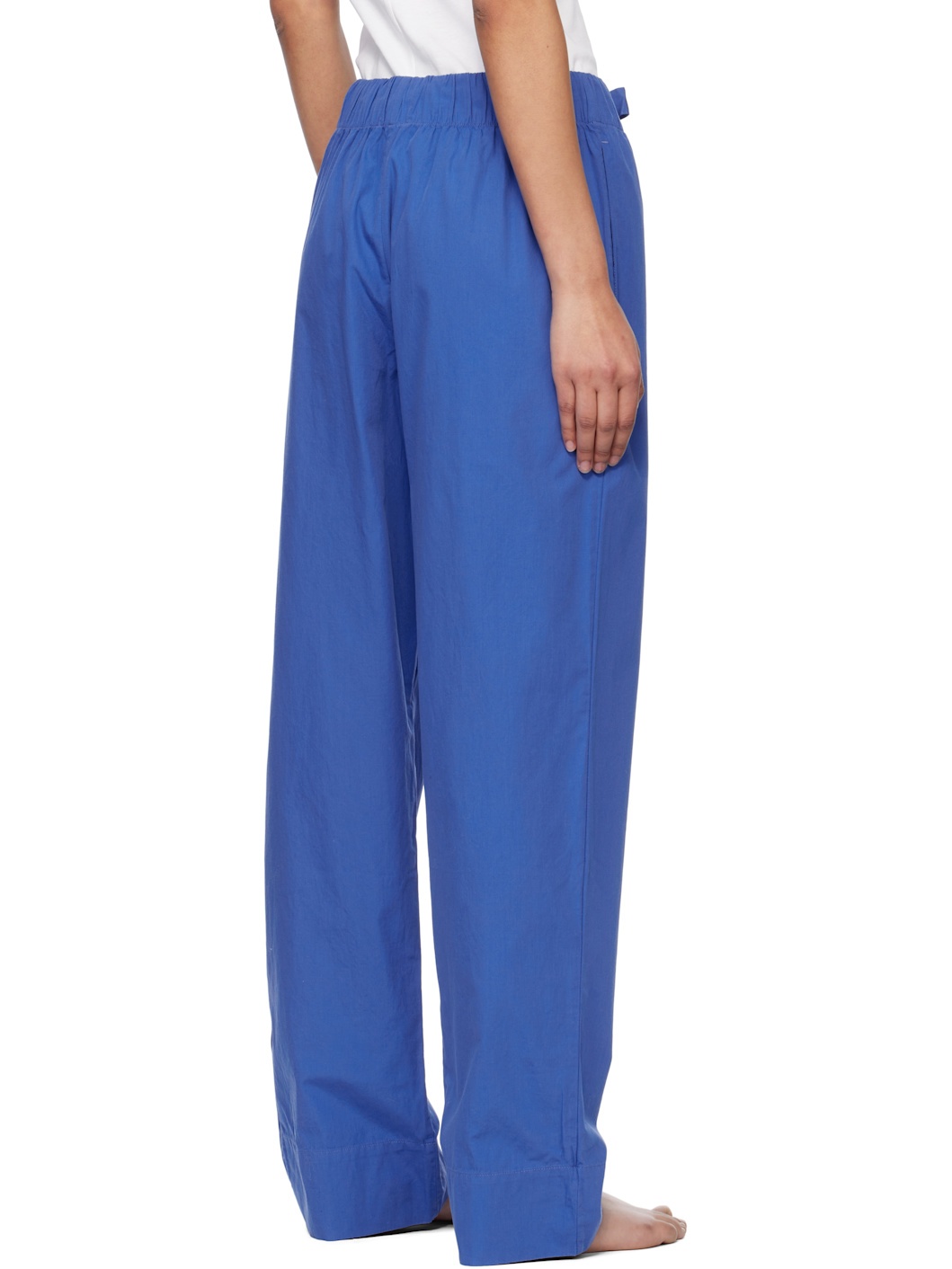 Blue Poplin Pyjama Pants - 3