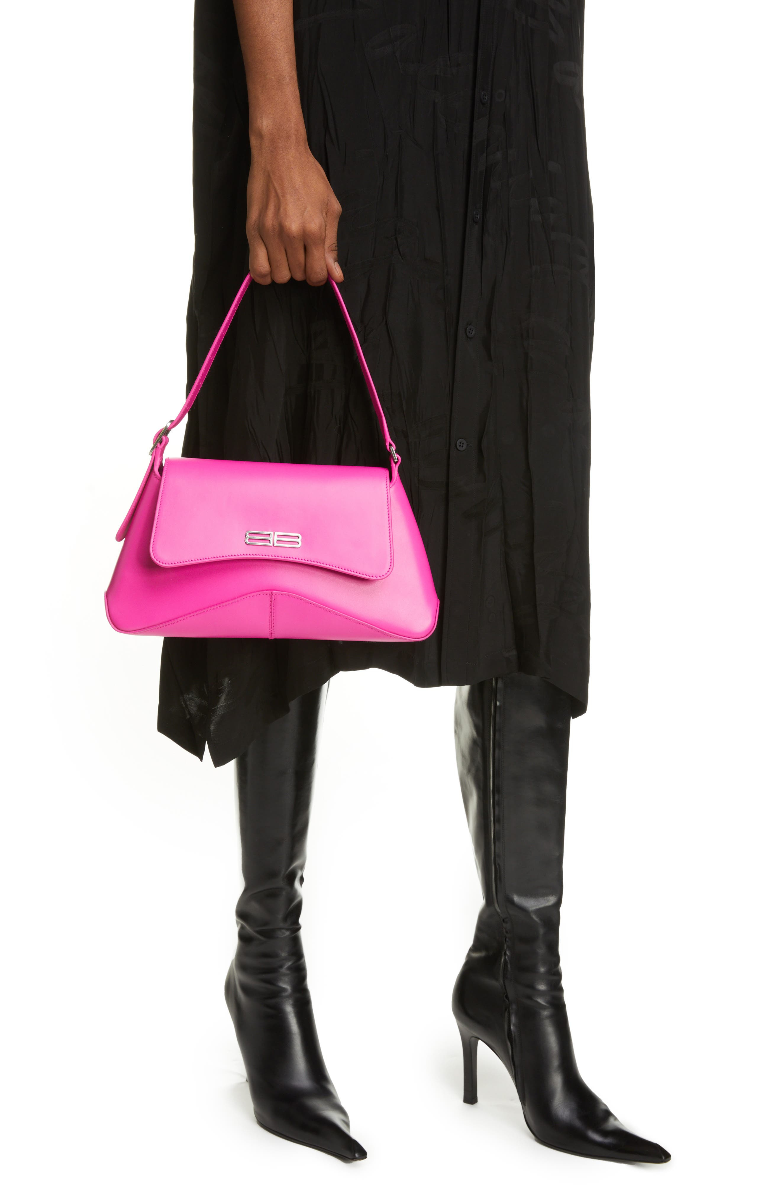 Balenciaga XX Street Medium Leather Shoulder Bag in Lipstick Pink at Nordstrom - 2