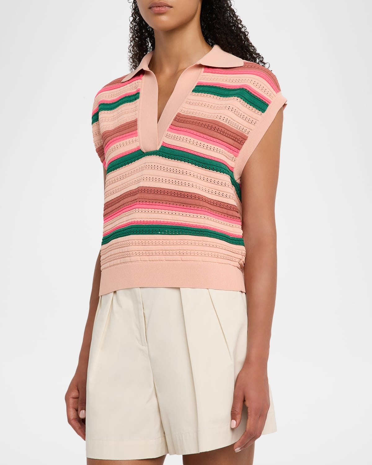 Hantwerp Striped Knit Polo - 4