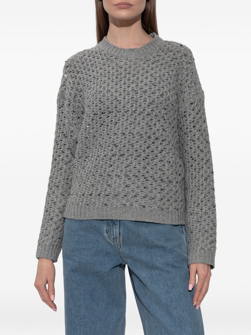 embellished open-knit sweater 3