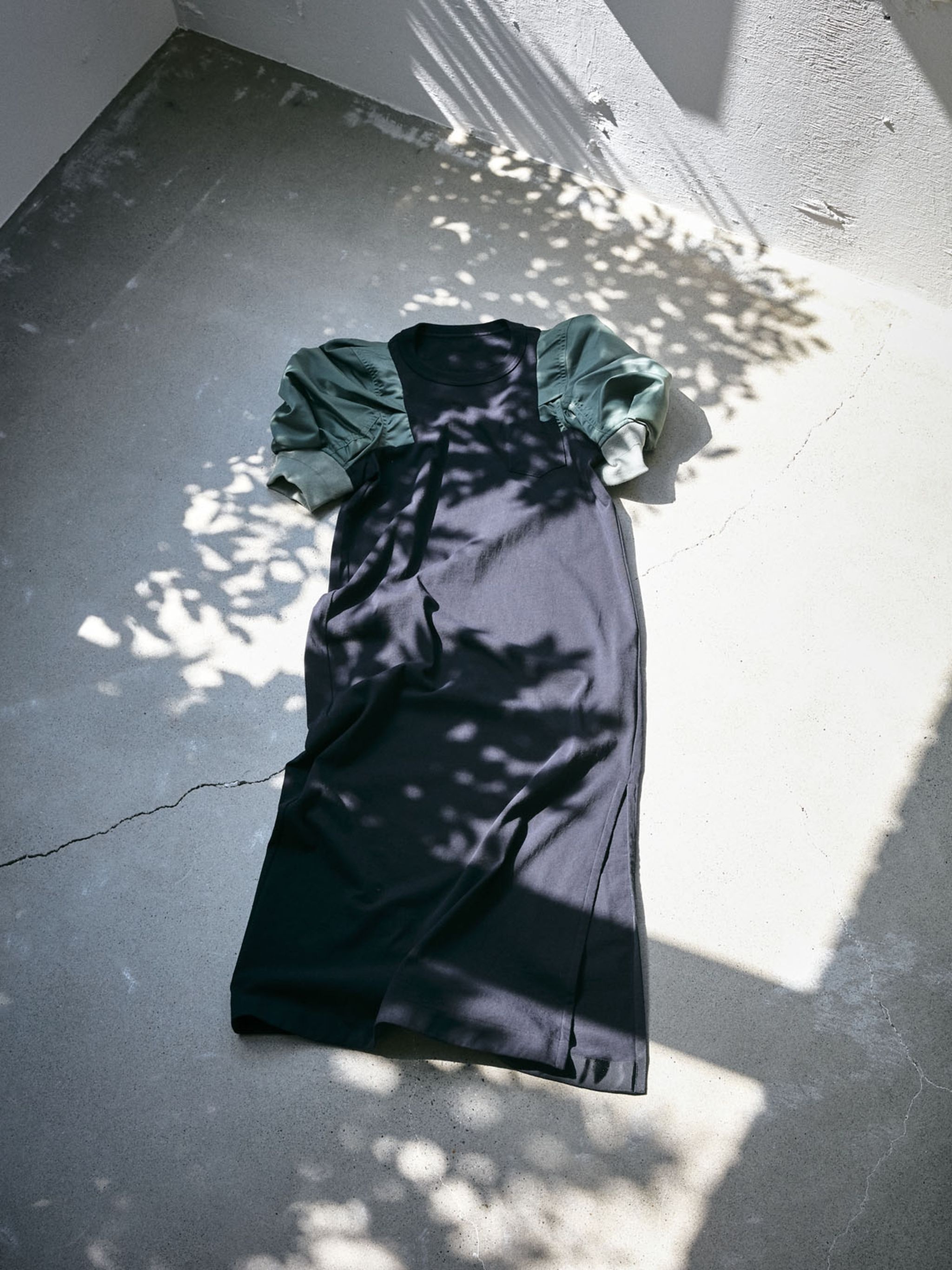 Nylon Twill x Cotton Jersey Dress - 2