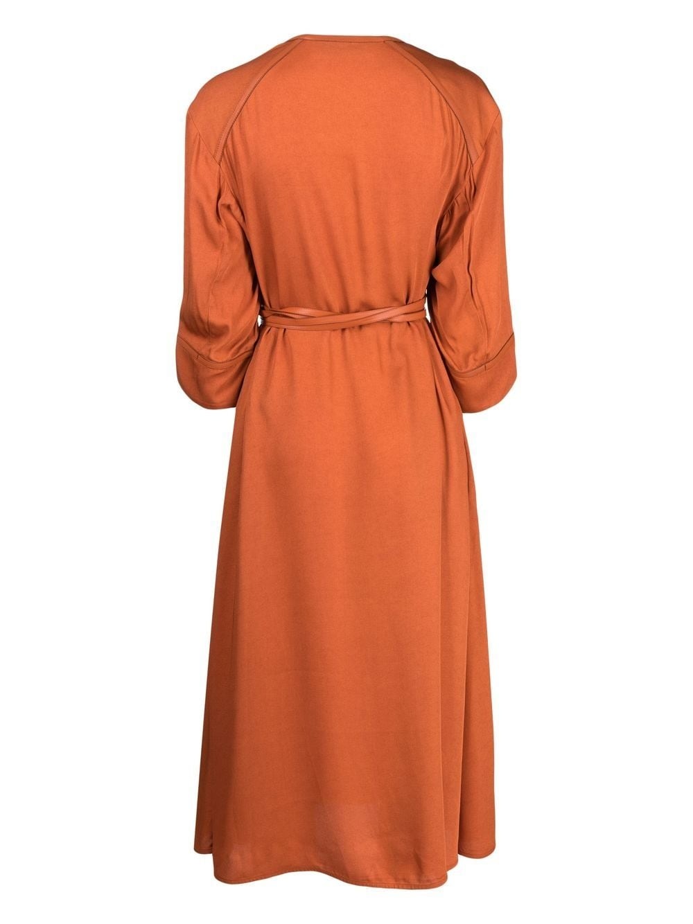 belted-waist midi dress - 2