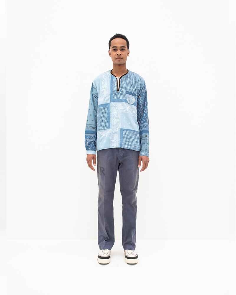 visvim TUNIC P.O. INDIGO P.W. (N.D.) LT.INDIGO | REVERSIBLE