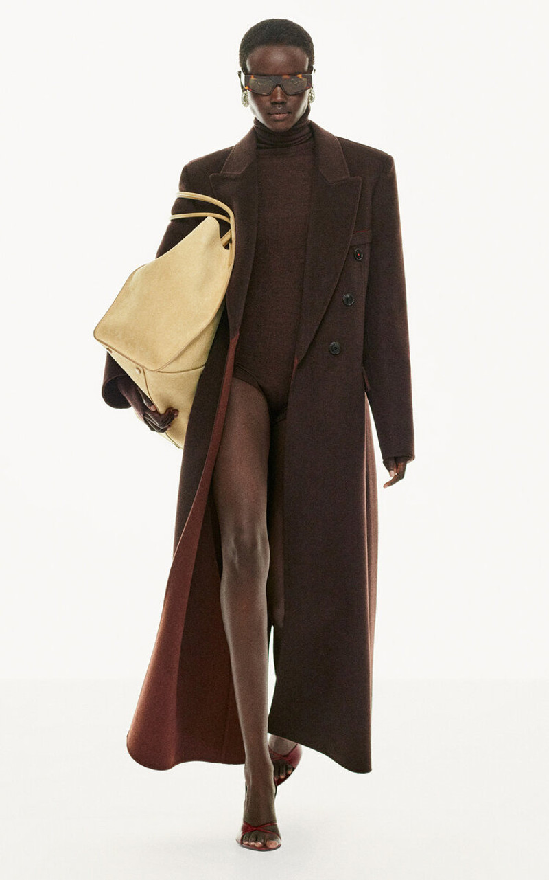 Victoria Beckham Wool Cashmere Coat brown outlook