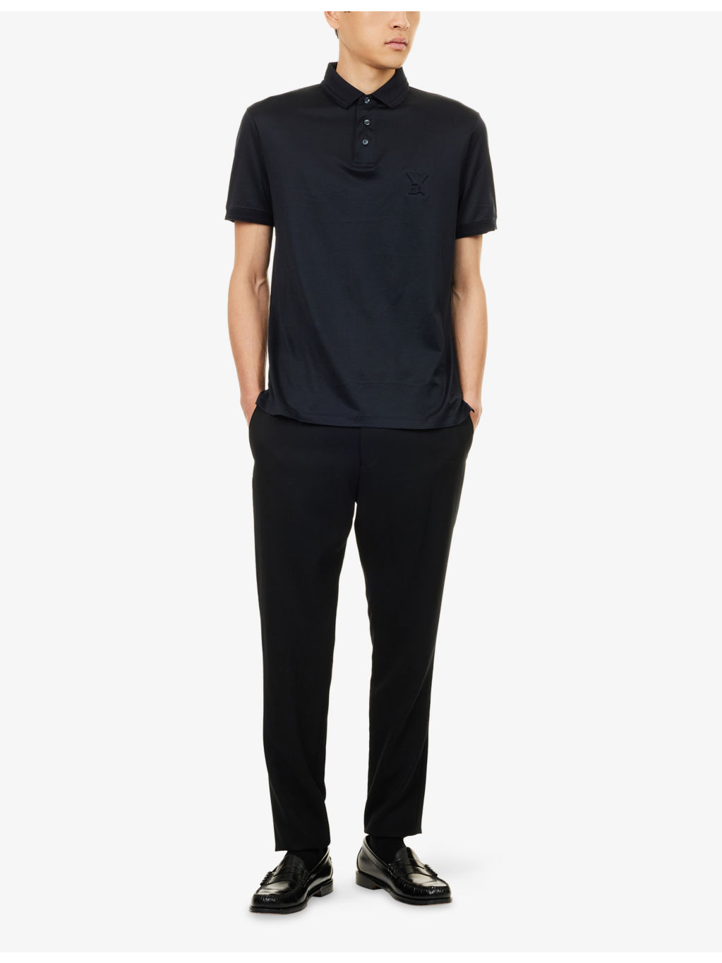 Logo-Embellished Short-Sleeve Woven Polo Shirt - 2
