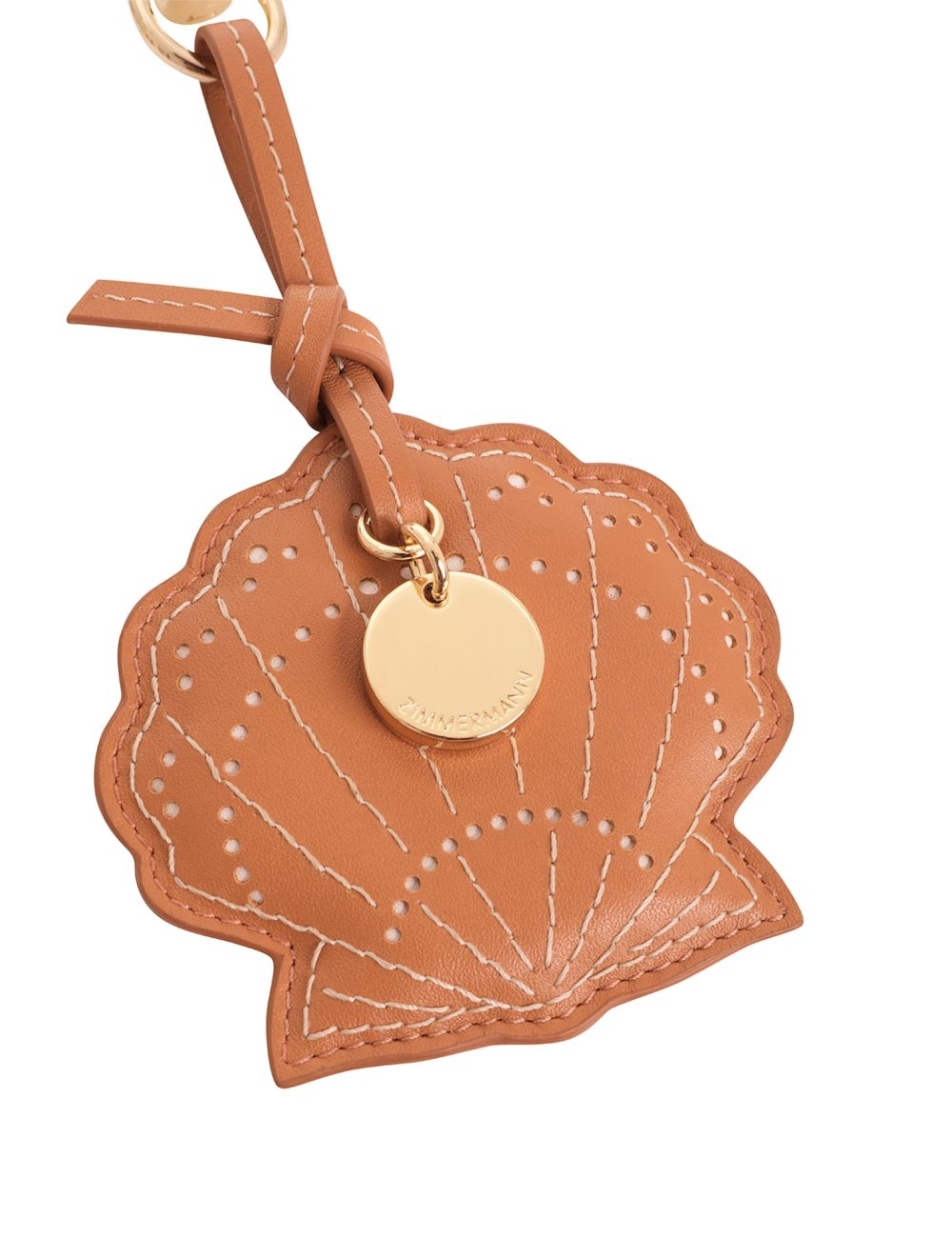 LEATHER SHELL KEY CHARM - 3