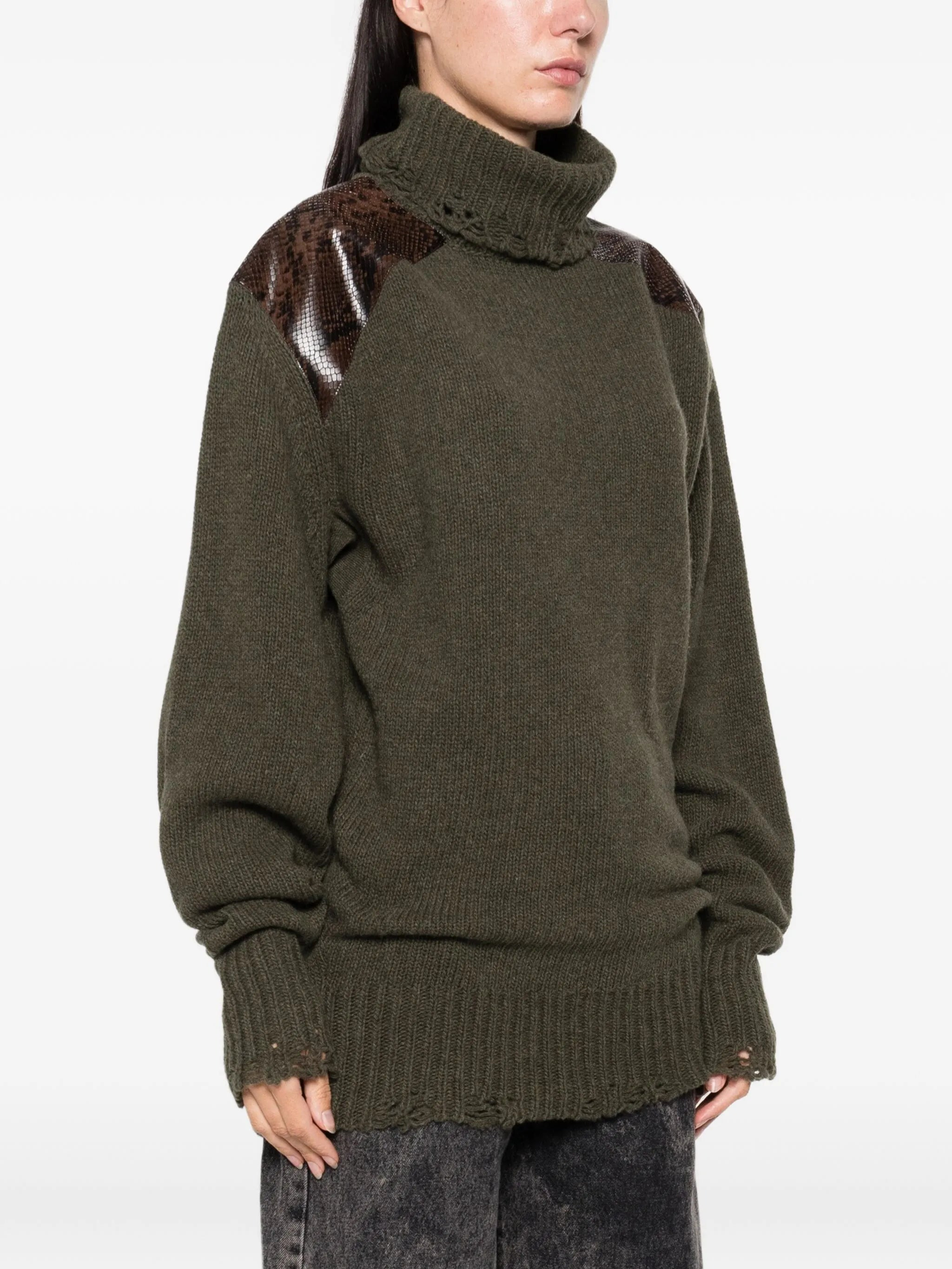 Stella Mccartney Panelled Frayed-hem Sweater - 5