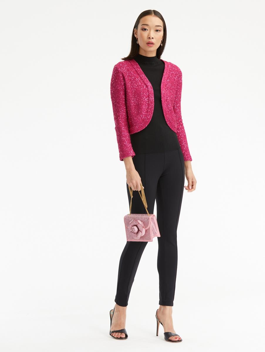 SEQUIN CASHMERE SILK BOLERO - 5
