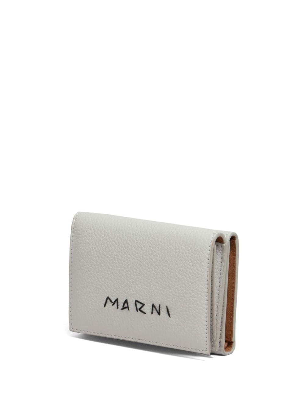 logo-embroidered leather wallet - 3