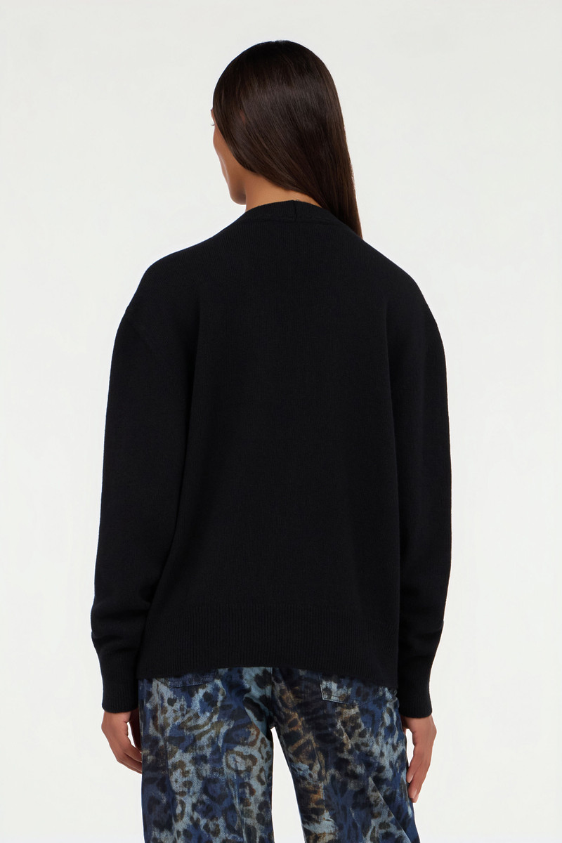 Black cardigan with Monogram Mirror Snake 4