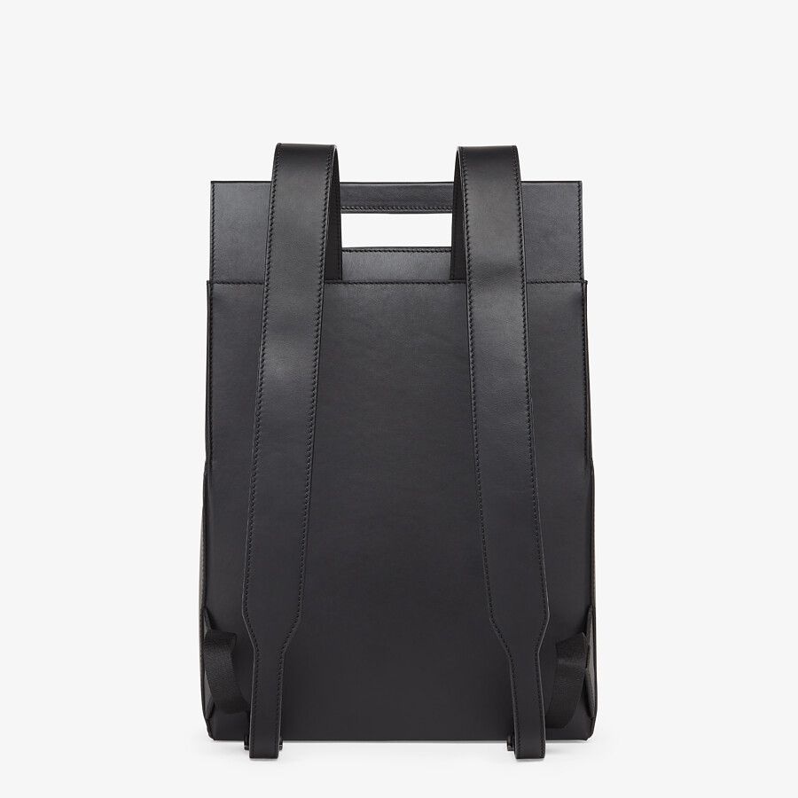 Black leather backpack - 3