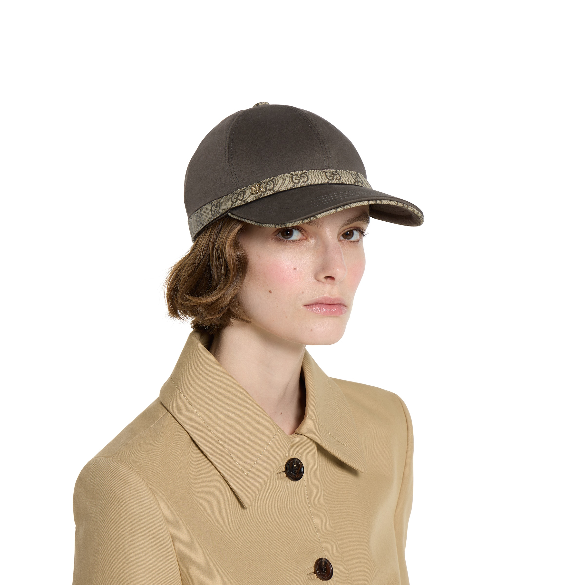 Cotton baseball hat with Double G - 3