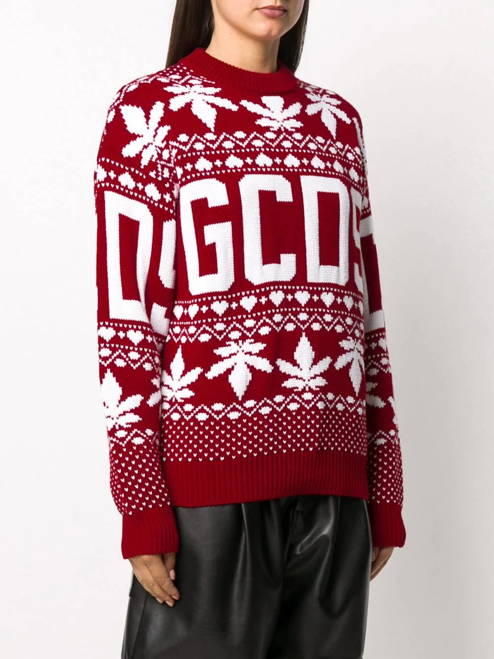 logo-jacquard sweater  - 3