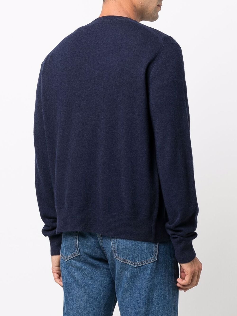 face-patch wool jumper - 5