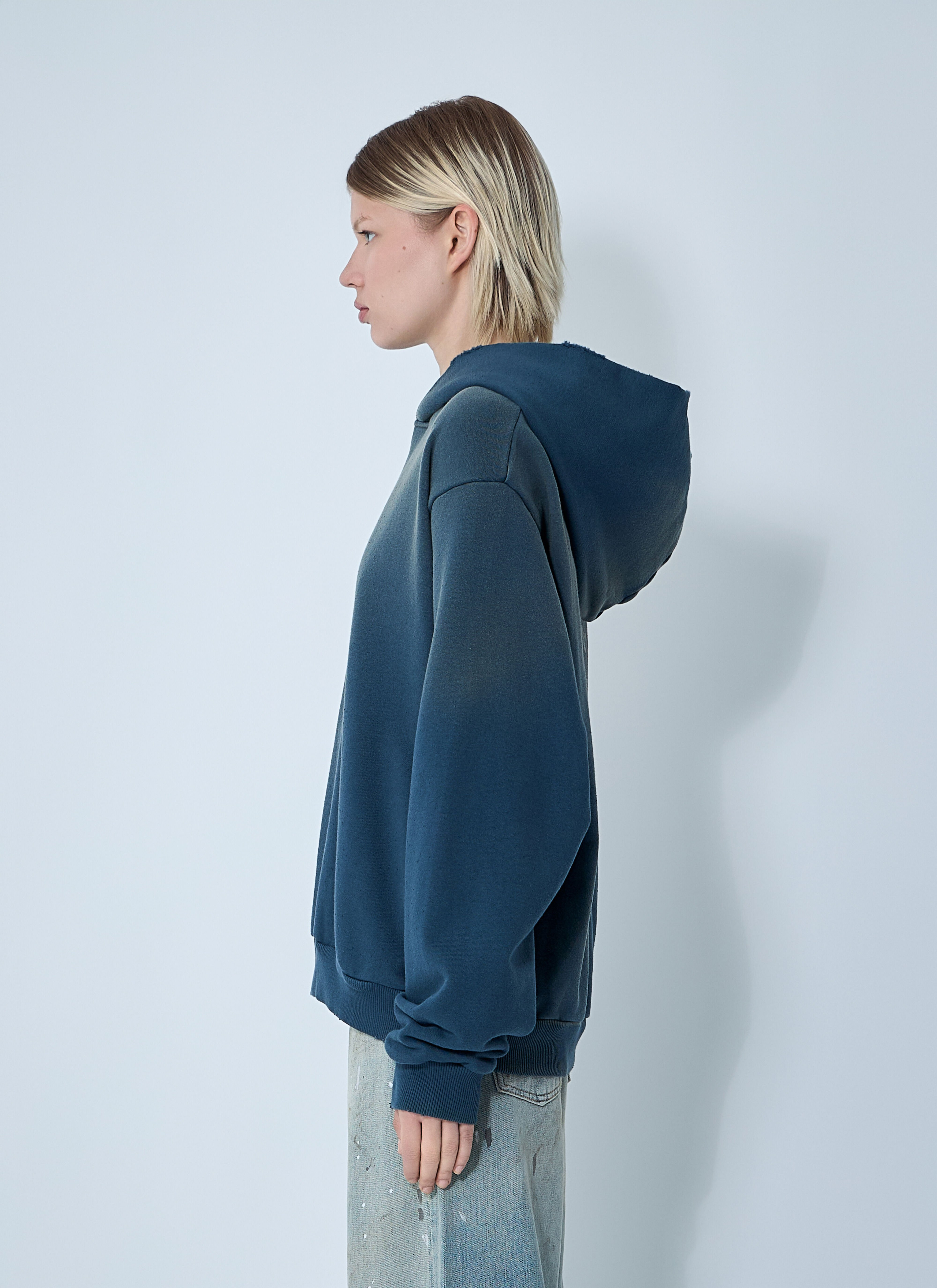 Hooded Logo Motif Sweatshirt - 3