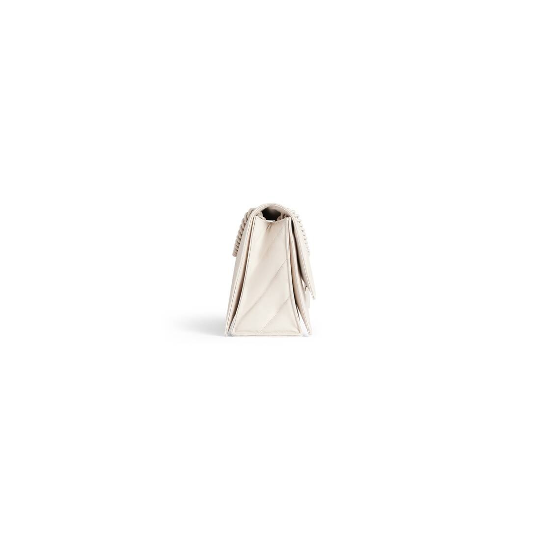 Women's Crush Medium Chain Bag Quilted  in Beige - 3