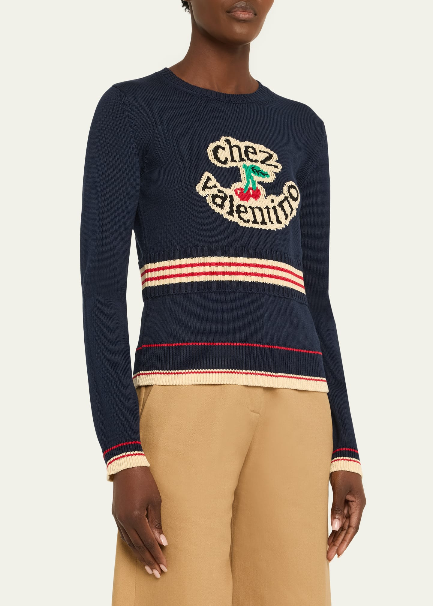Chez Valentino Cherry Long-Sleeve Sweater - 4