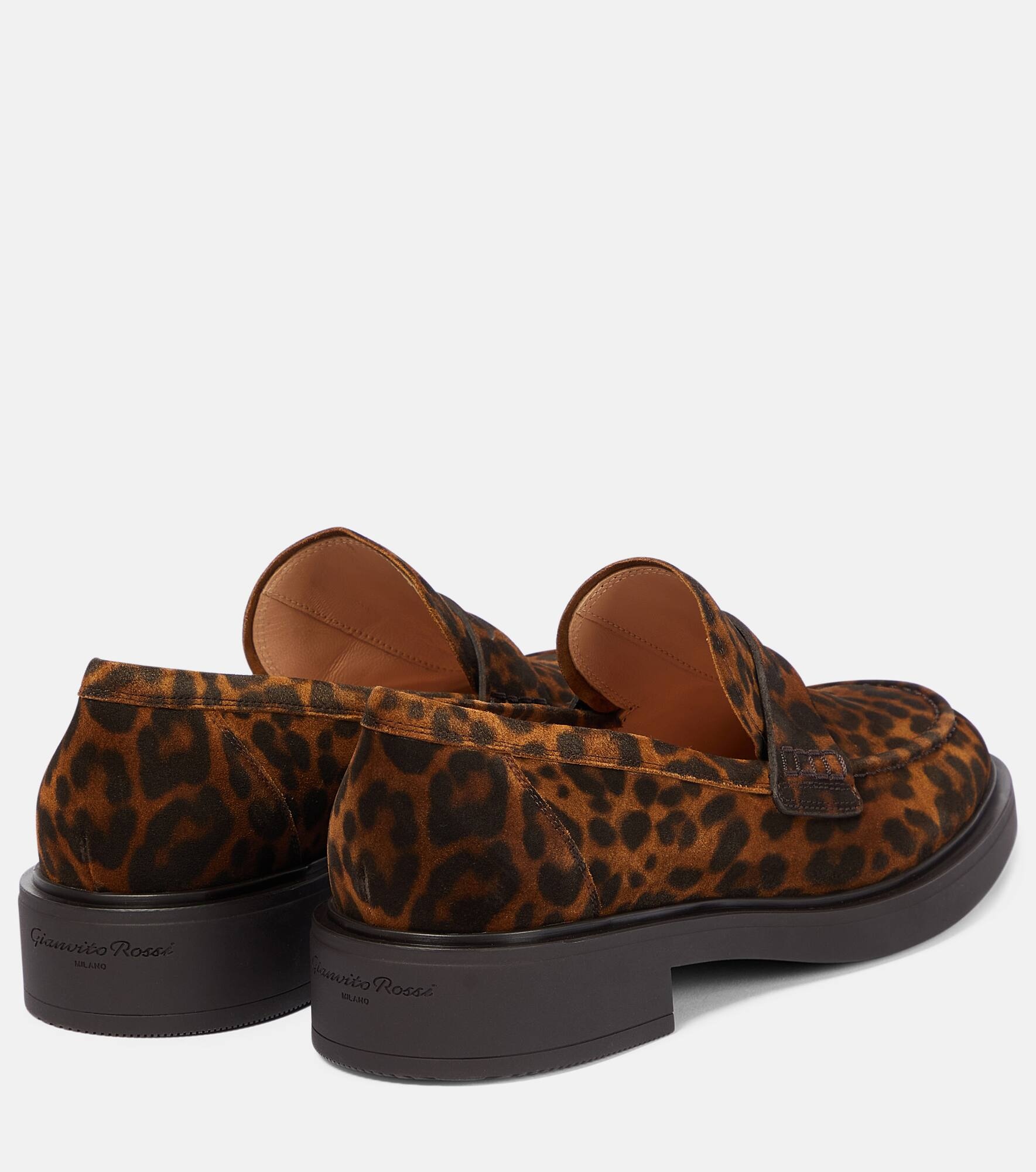 Harris leopard-print suede loafers - 3