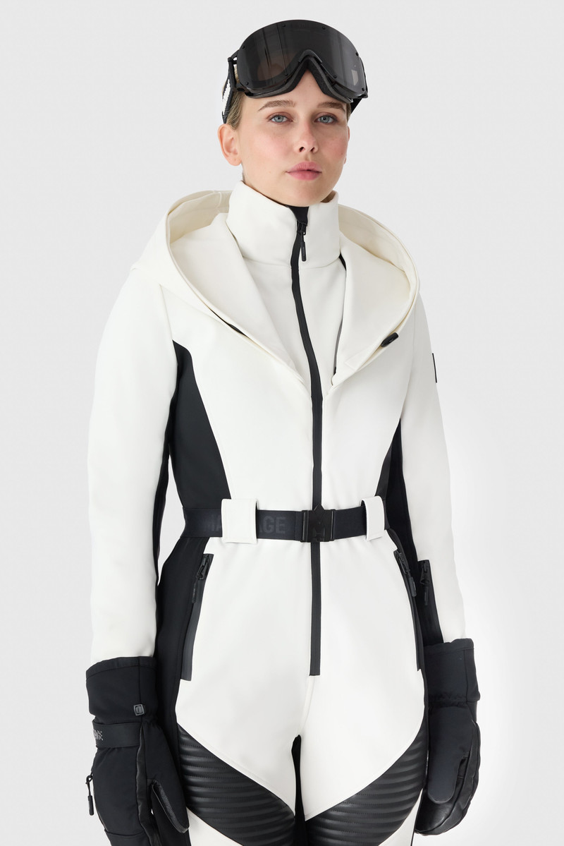 ELLE-ZR Bonded Fleece Ski Suit With Removable Fur-Trimmed Hood 6