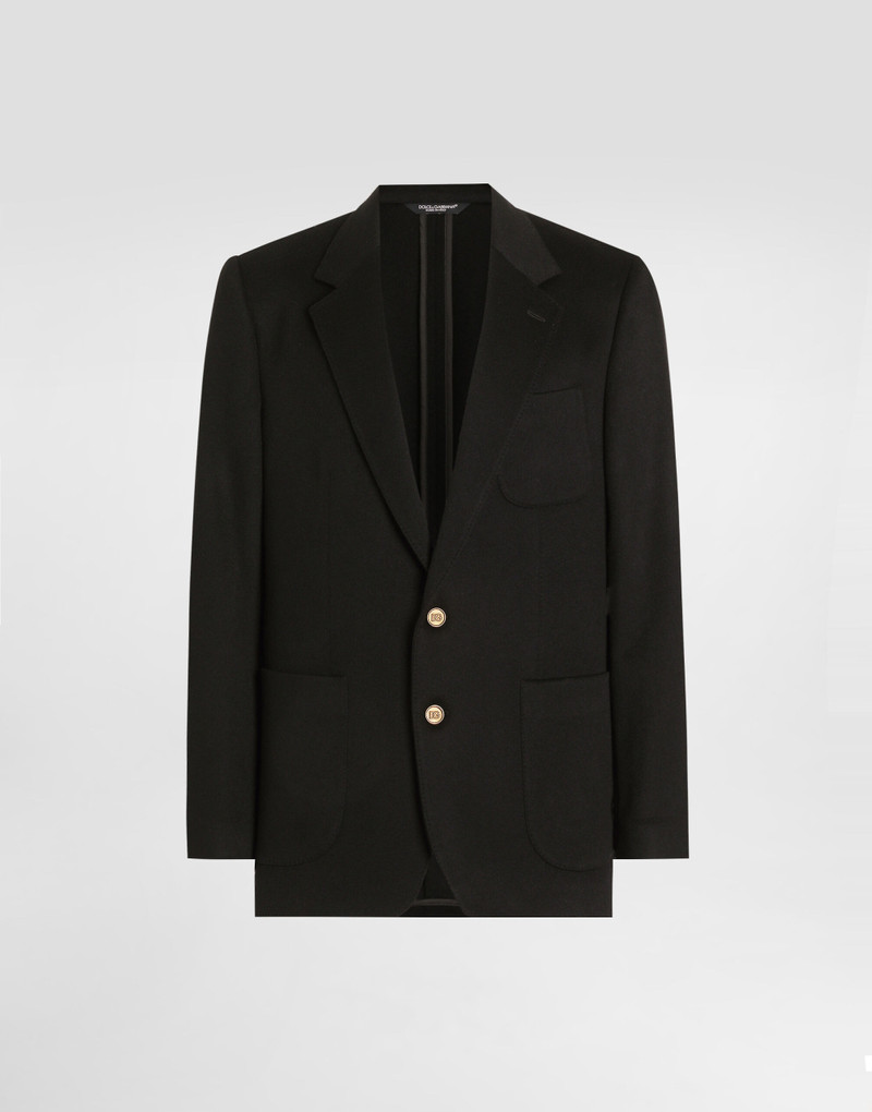Single-breasted portofino cashmere jacket 1