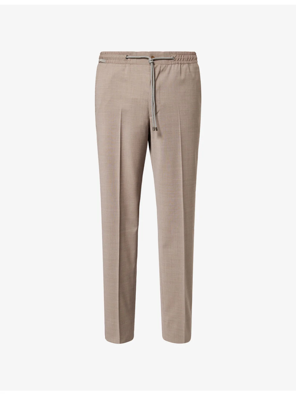 Slim-Leg Drawstring Wool Trousers - 1