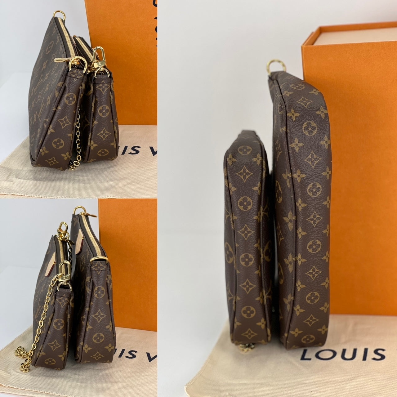 Louis Vuitton Multi Pochette Accessoires Monogram Canvas Brown Preowned - 11