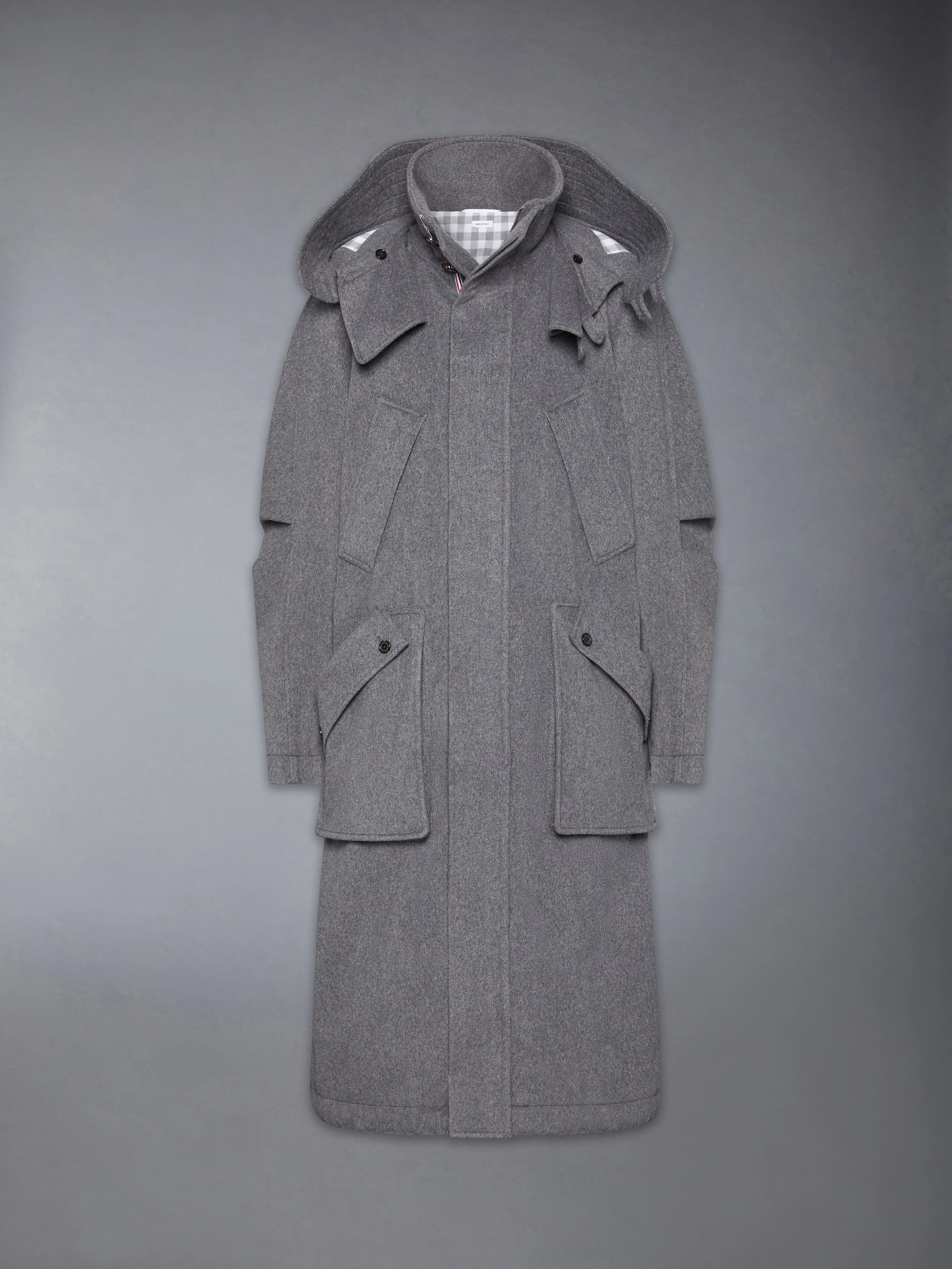 CASHMERE WATERPROOF HOODED PARKA - 1