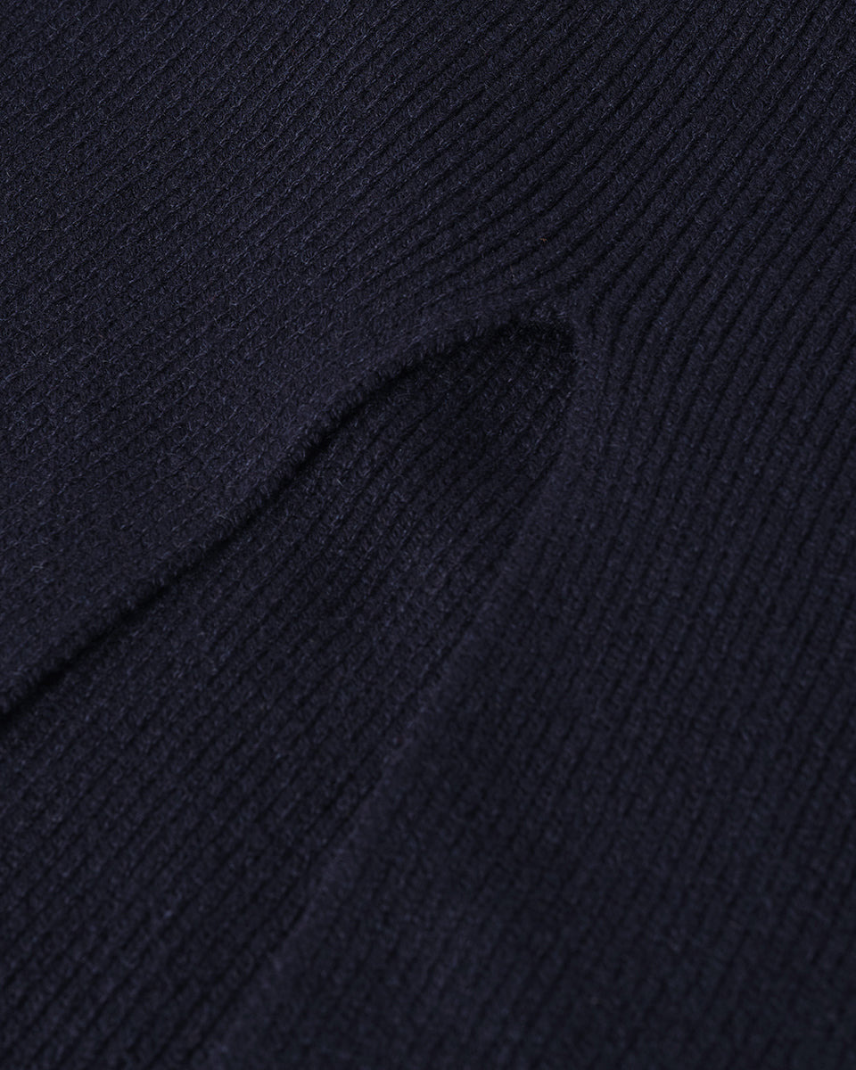 Cashmere Navy Midi Skirt - 6