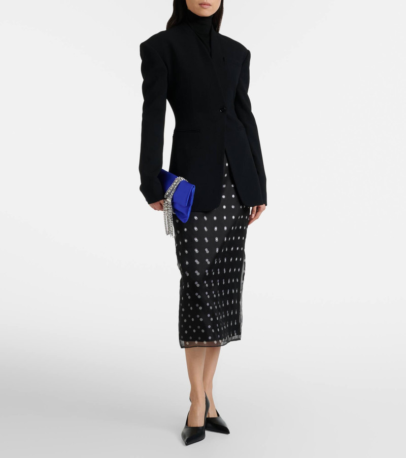 EMILIA WICKSTEAD Bethan polka-dot silk taffeta pencil skirt outlook