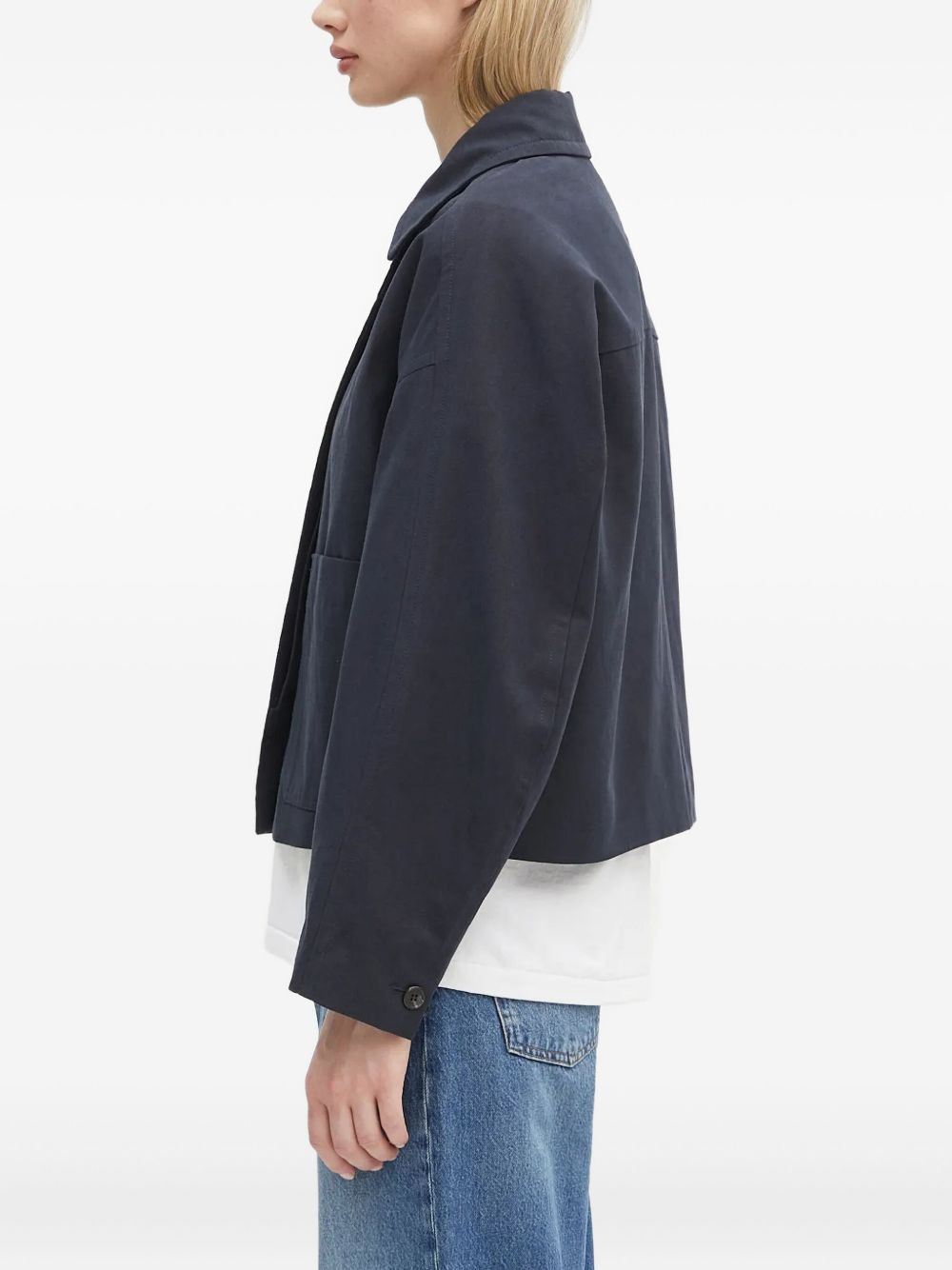 patch-pocket cropped jacket - 2