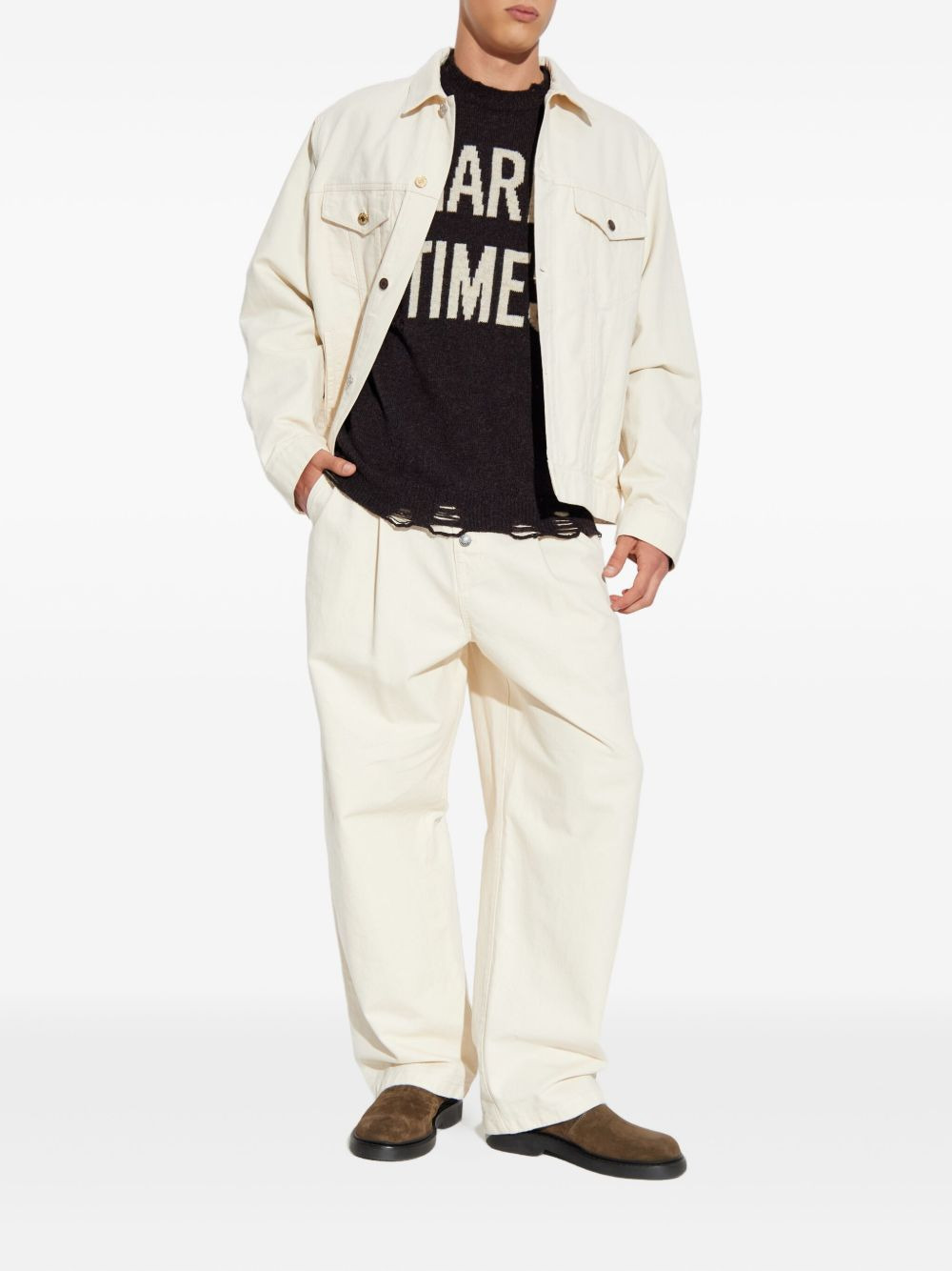 button-fastening flap-pocket jacket - 2