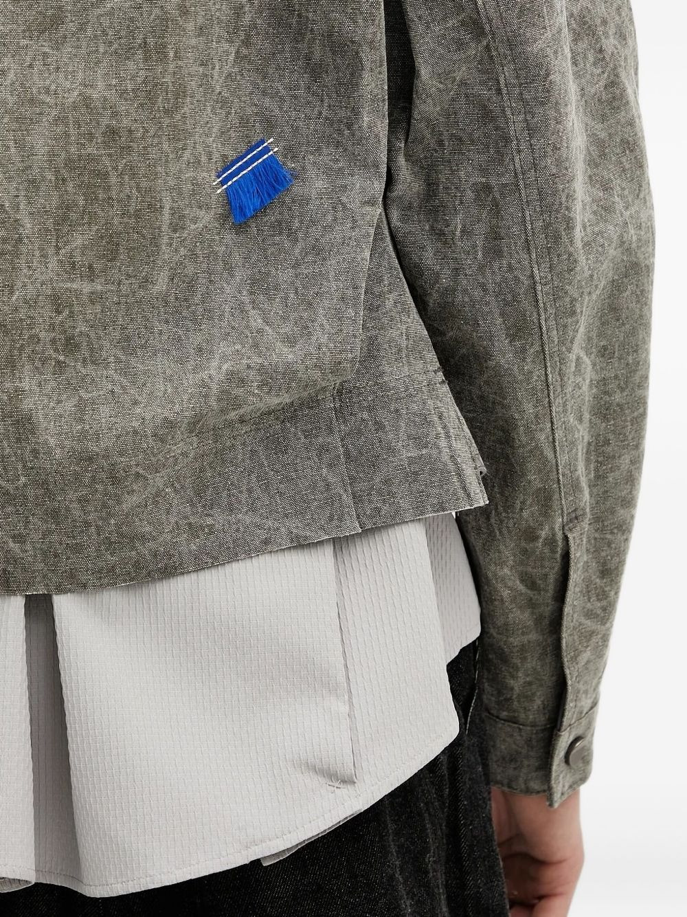 acid-wash panelled jacket - 4