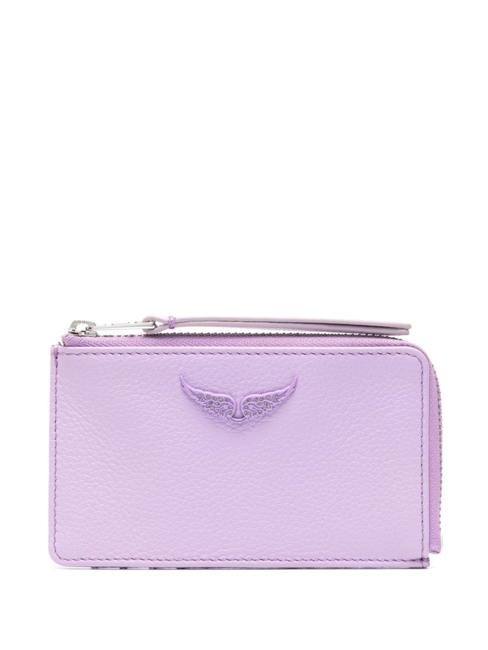 Wings-plaque leather cardholder - 1