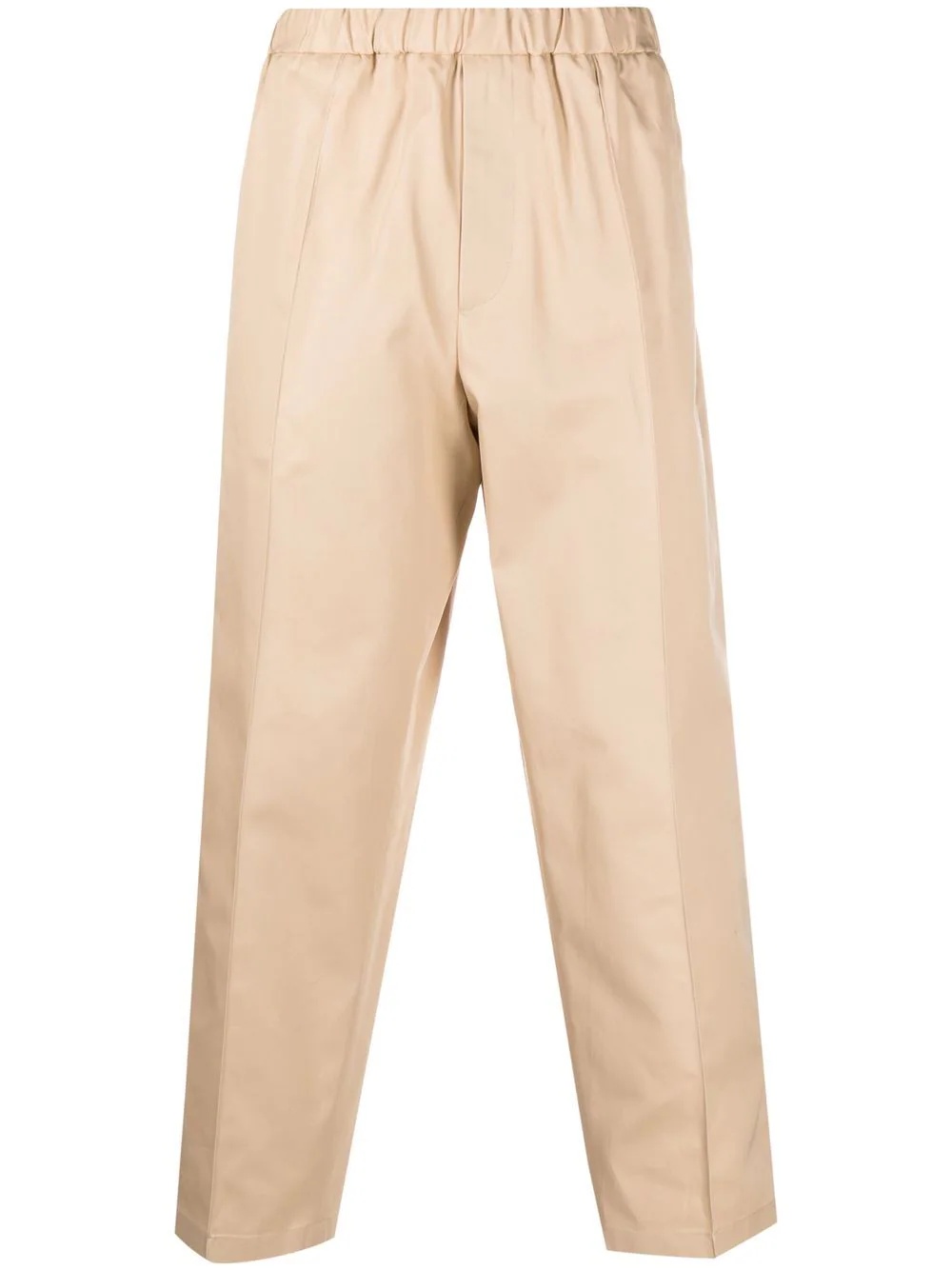 elasticated-waist chinos - 1