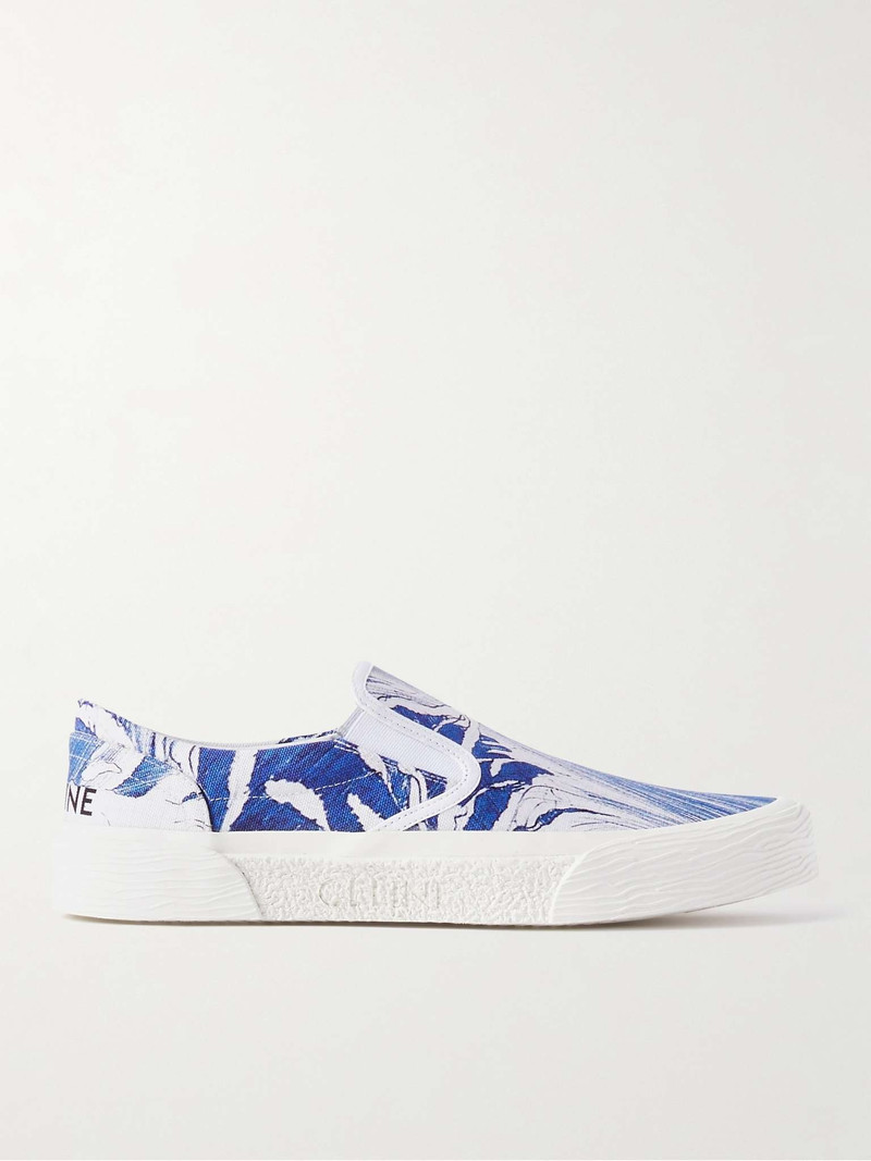 Elliot Waves Printed Canvas Slip-On Sneakers 1
