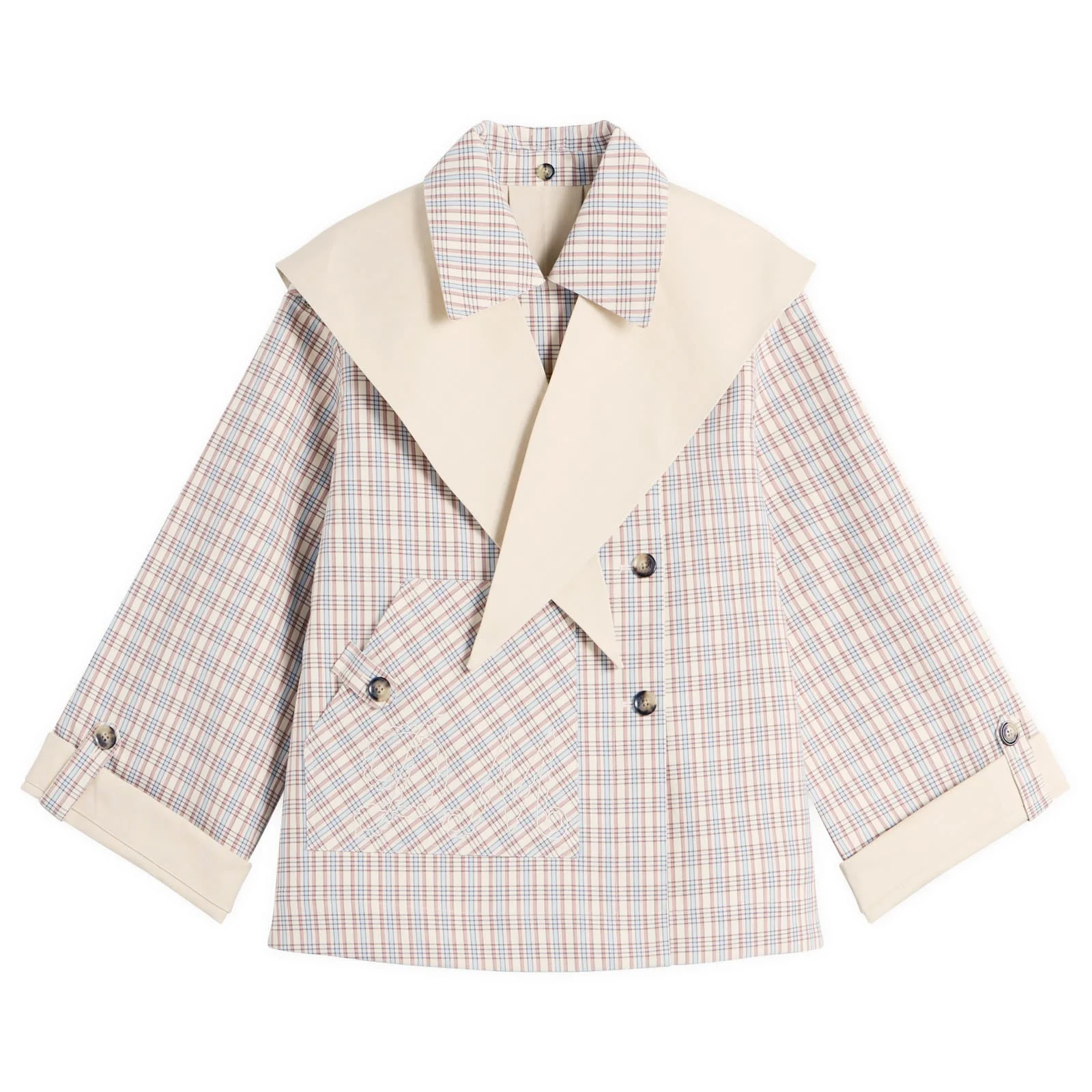 Damson Madder Jerry Reversible Crop Trench Coat - 1