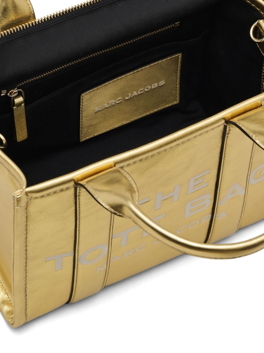 The Small Metallic Leather Duffle bag - 6