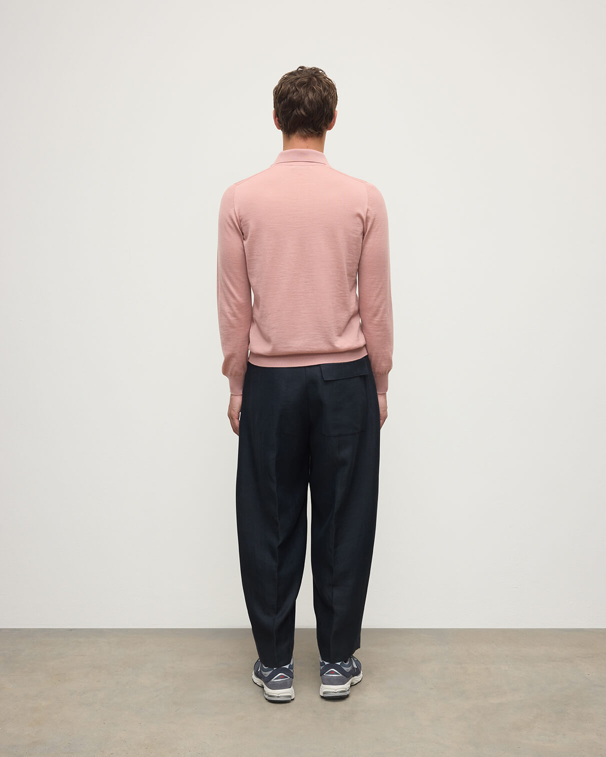 Pink Cashmere Polo Shirt - 4