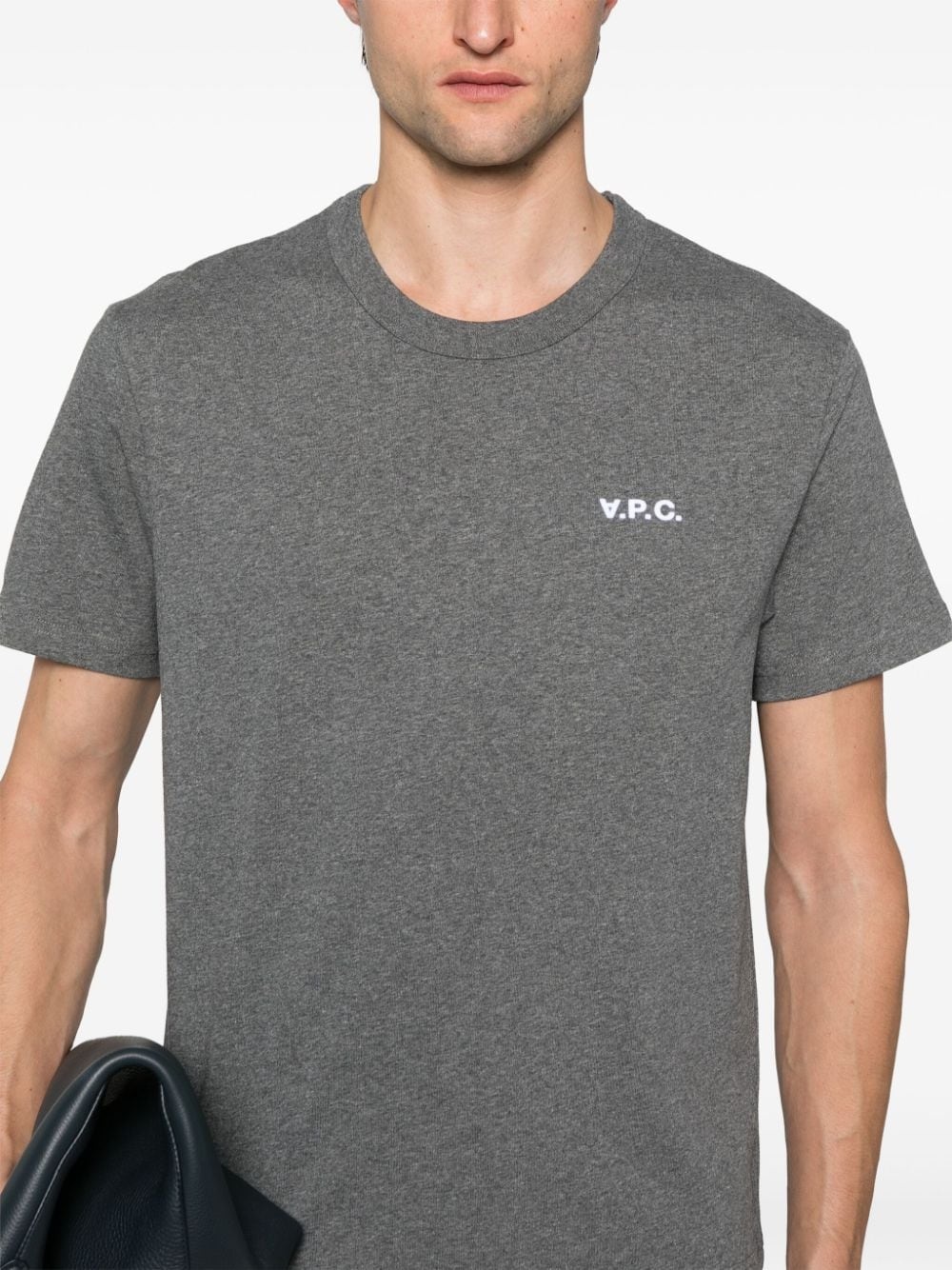 logo-embroidered cotton T-shirt - 5